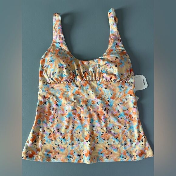 011 PrAna Mallorca Tankini Top in Pastel Hues Size S - Picture 1 of 7